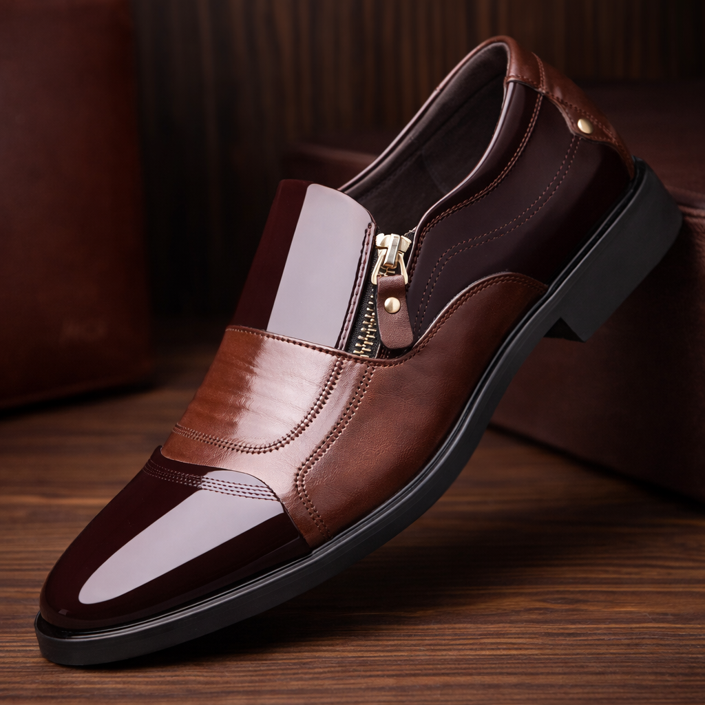 Women's Genuine Leather Side-Zip Orthopedic Shoes
