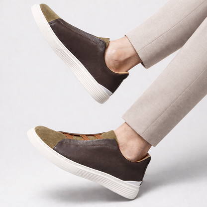 Men's Genuine Leather and Suede Orthopedic Sneakers