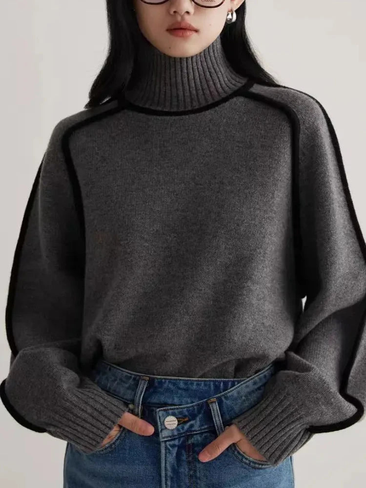 Celeste Ribbed Turtleneck Sweater