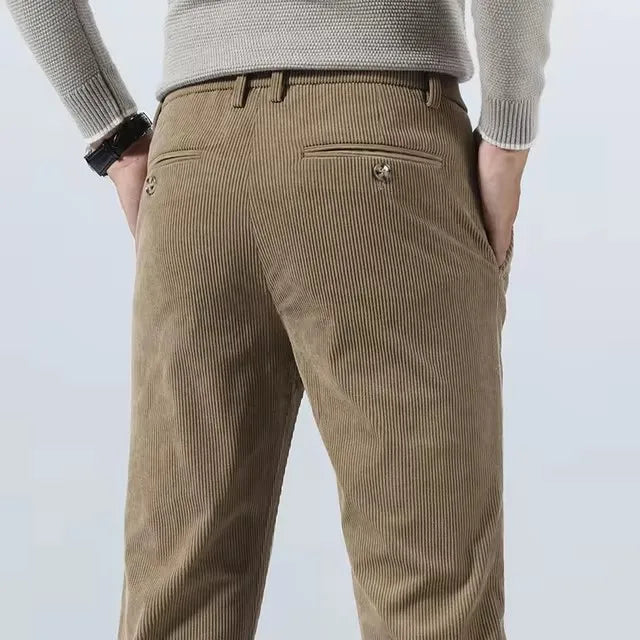Carello Slim Fit Corduroy Chino Pants