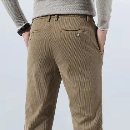 Carello Slim Fit Corduroy Chino Pants