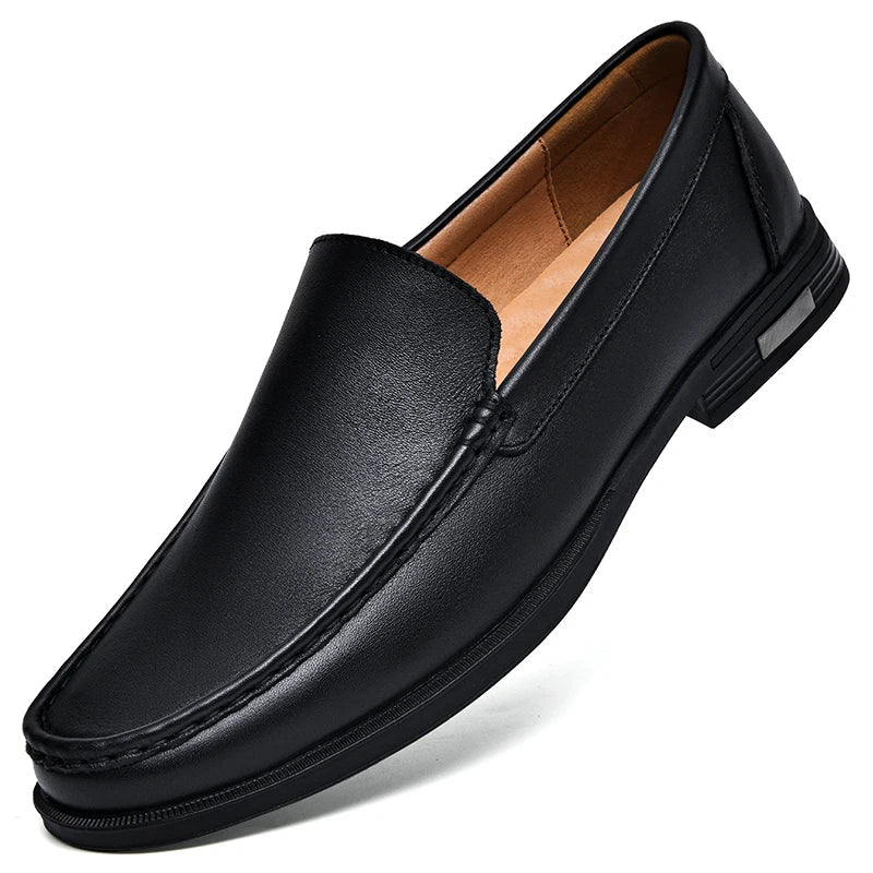 Men's Genuine Leather Slip-On Loafers