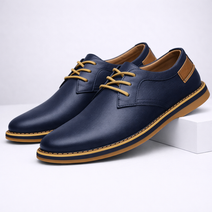 Men's Genuine Leather Lace-Up Orthopedic Dress Shoes