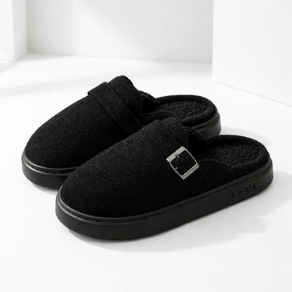 Women's Plush Cotton Mule Slippers