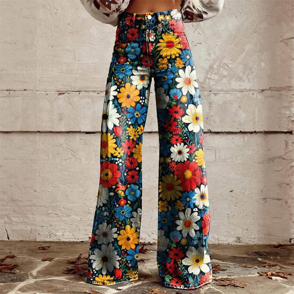 Seraphina High-Waist Flared Wide-Leg Jeans