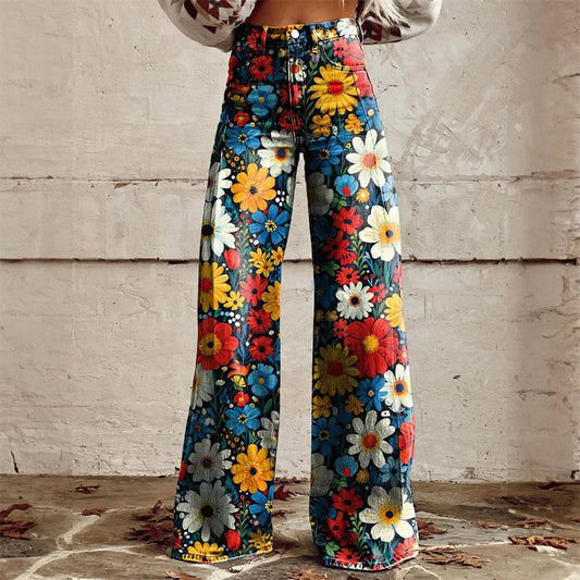 Seraphina High-Waist Flared Wide-Leg Jeans