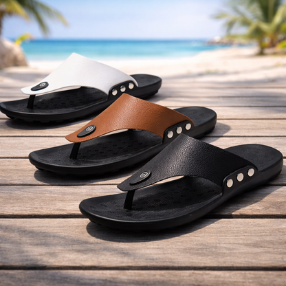 Women's Genuine Leather Cushioned Sandals