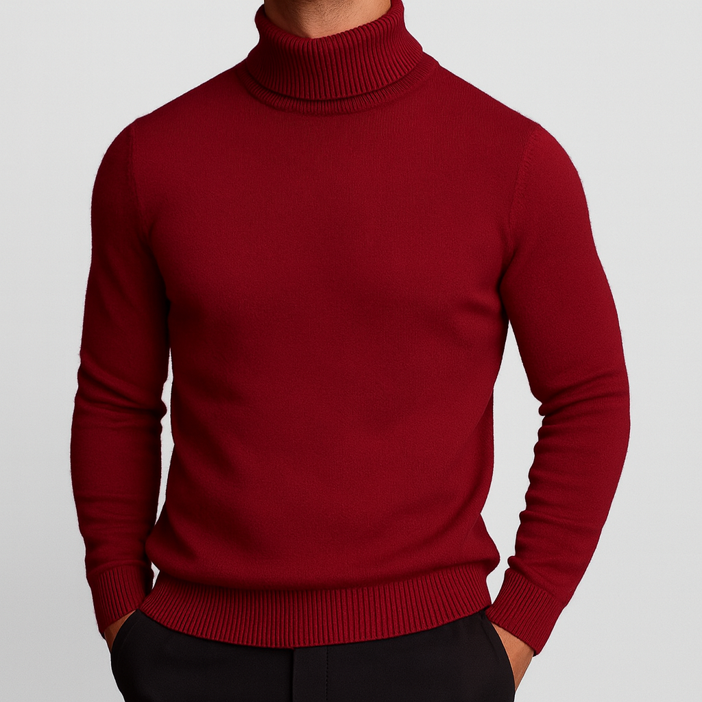 Men's Merino Wool Turtleneck Sweater