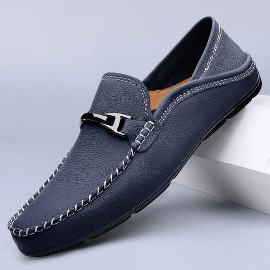 Men's Genuine Leather Slip-On Loafers