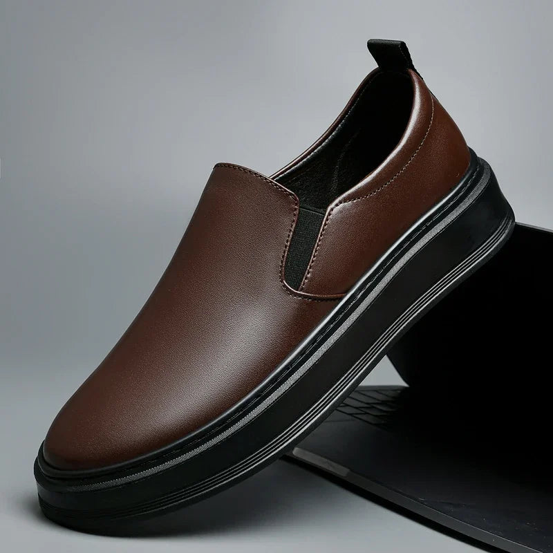 Men's Genuine Leather Slip-On Loafers