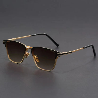 Men's Metal Frame UV400 Geometric Sunglasses