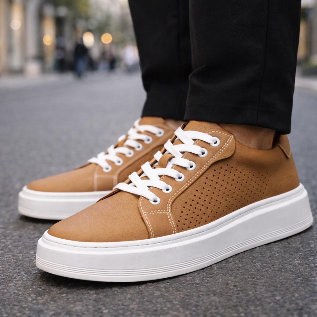 Men's Genuine Leather Orthopedic Sneakers