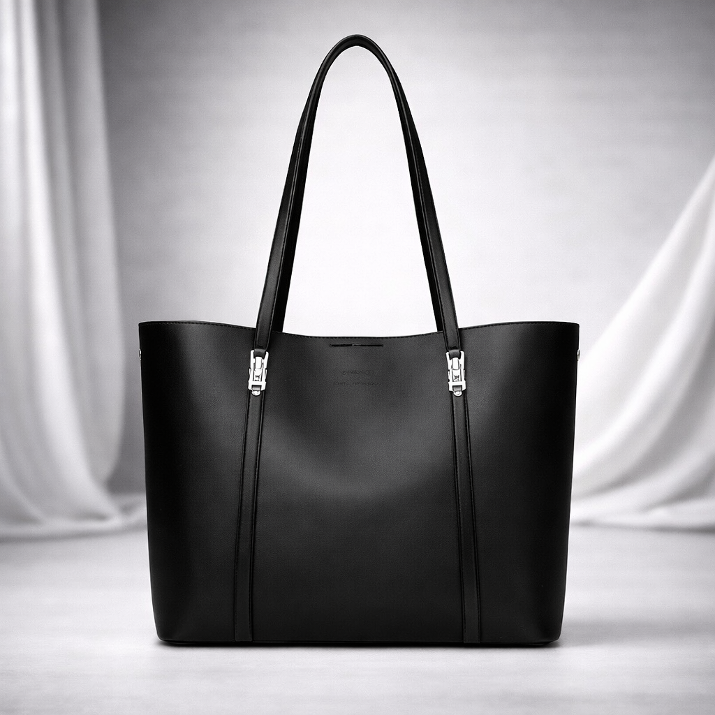Women's Leather Handbag with Gold Hardware