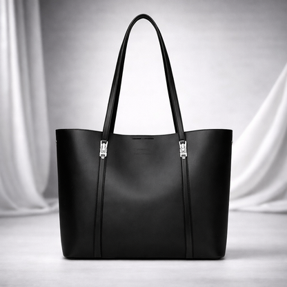 Women's Leather Handbag with Gold Hardware