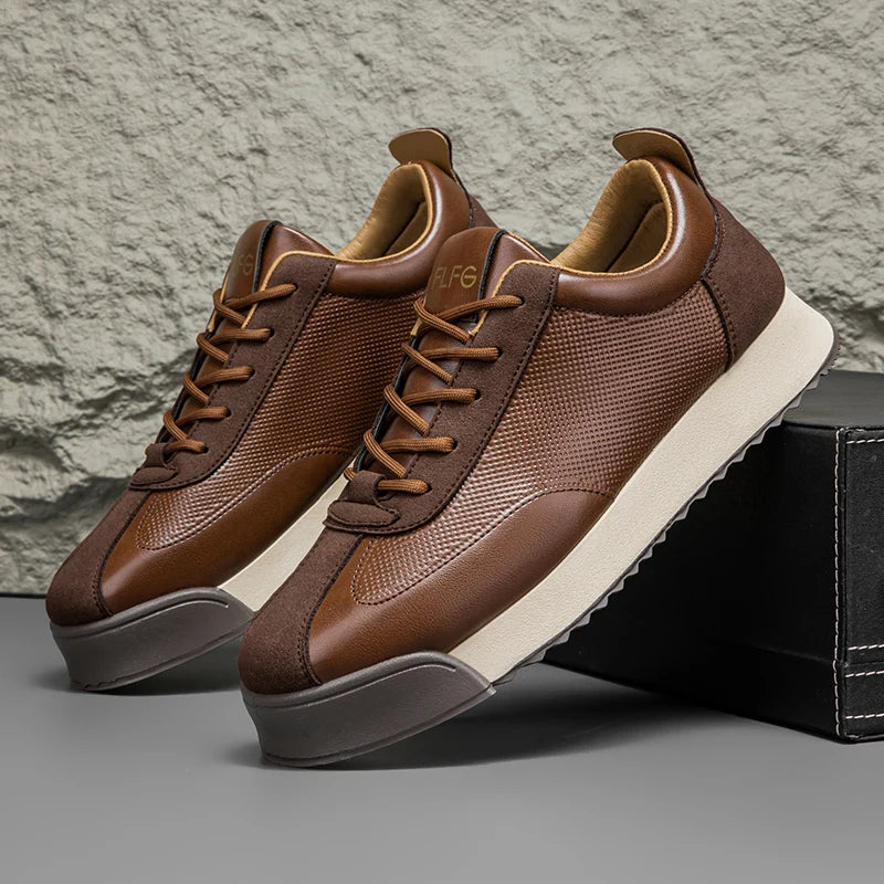Men's Genuine Leather Orthopedic Sneakers