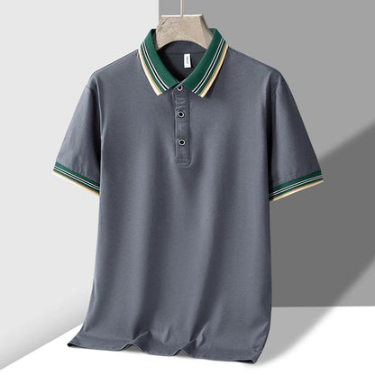 Men's Knit Button-Up Polo Shirt