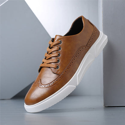 Men's Genuine Leather Orthopedic Low-Top Sneakers