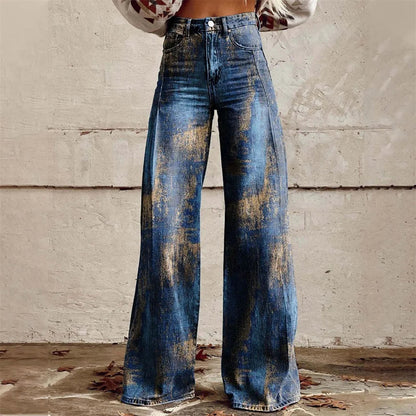 Seraphina High-Waist Flared Wide-Leg Jeans