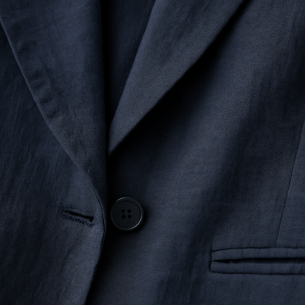 Women's Linen Blazer Jacket with Pockets