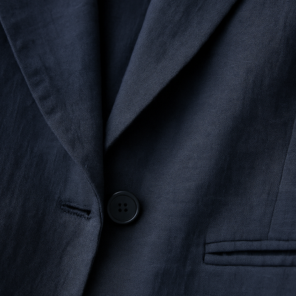 Women's Linen Blazer Jacket with Pockets