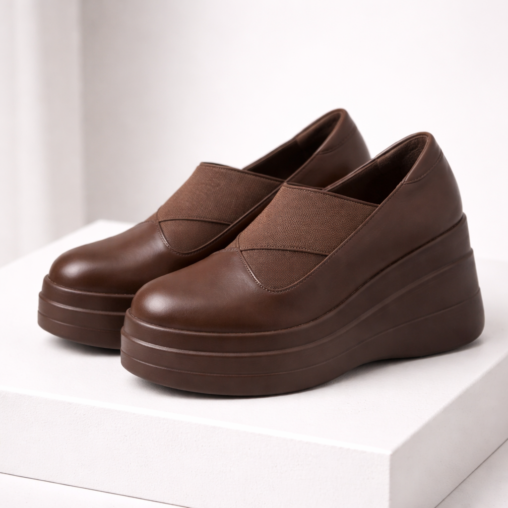 Women's Genuine Leather Orthopedic Platform Shoes