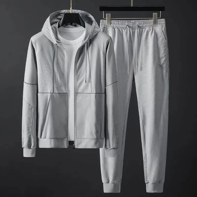 Men's Brushed Knit Jogger Tracksuit Set