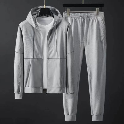 Men's Brushed Knit Jogger Tracksuit Set
