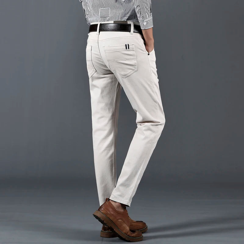 Men's Slim-Fit Cotton Dress Pants