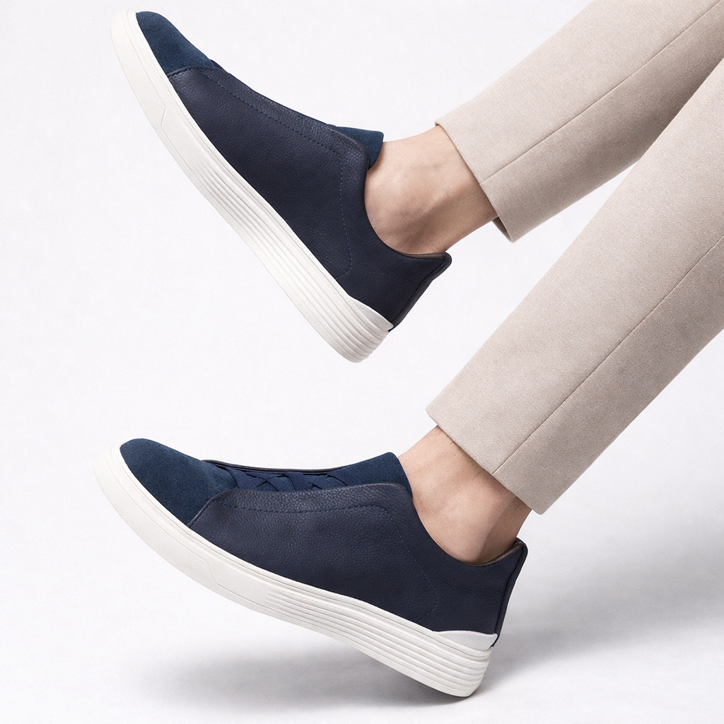 Men's Genuine Leather and Suede Orthopedic Sneakers