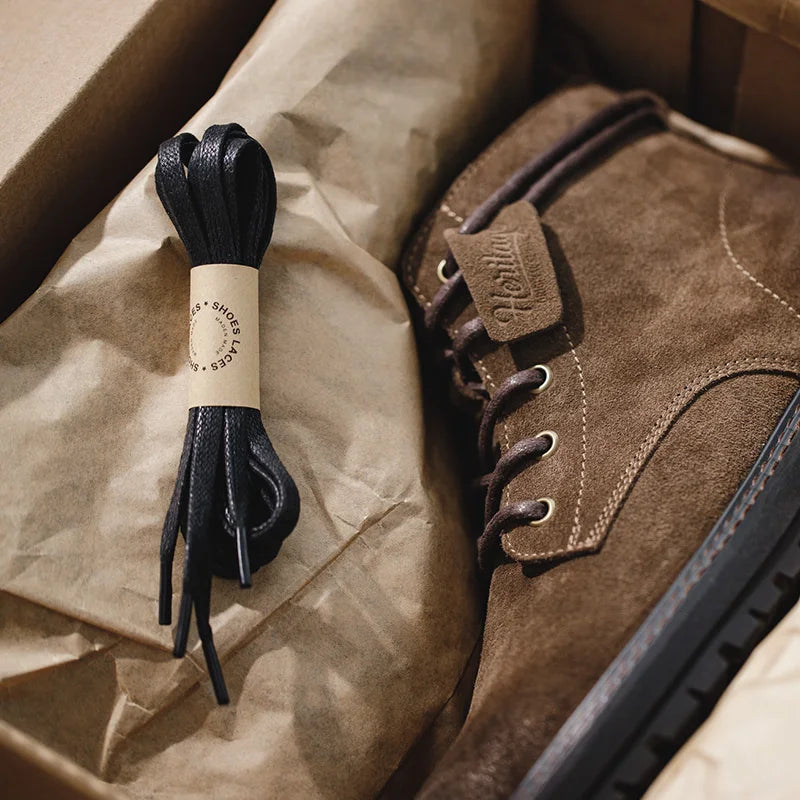 Harlan Leather Lace-Up Ankle Boots