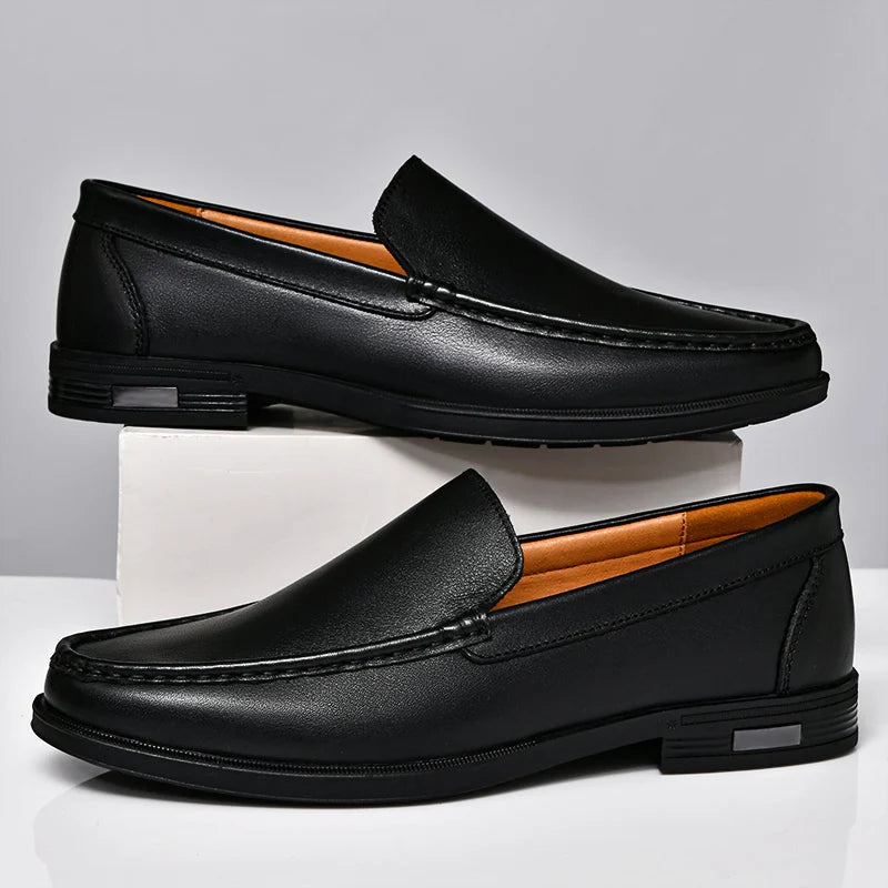Men's Genuine Leather Slip-On Loafers