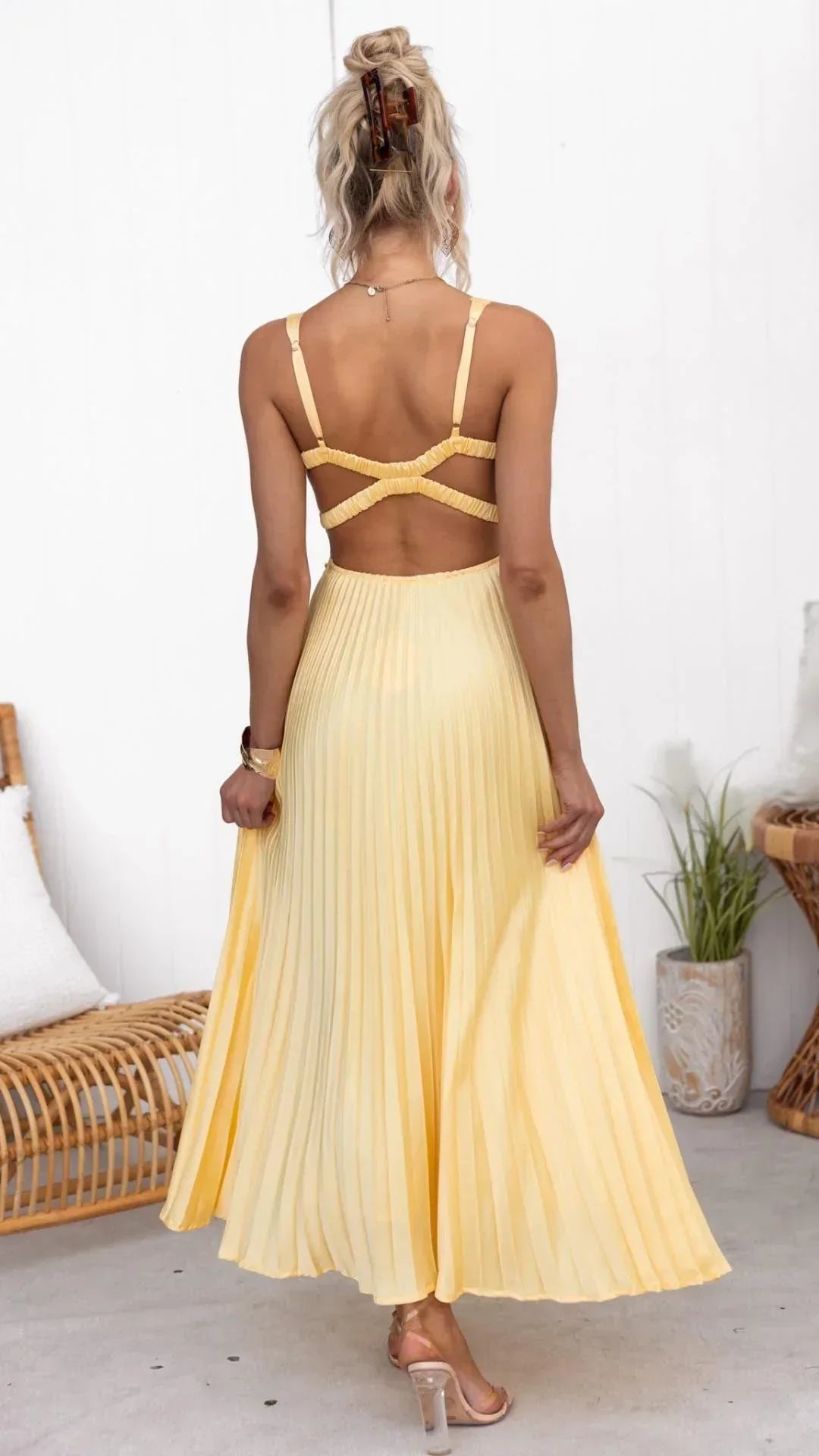 Pleated Maxi Dress – Women's Summer Dress