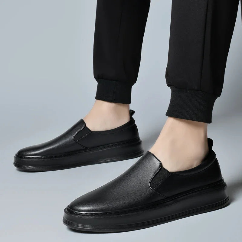 Men's Genuine Leather Slip-On Loafers