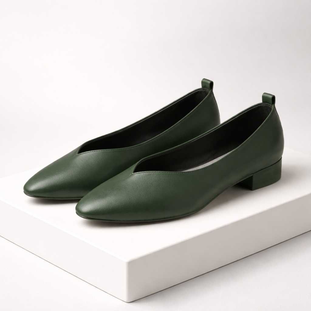Women's Italian Leather Block Heel Orthopedic Pumps