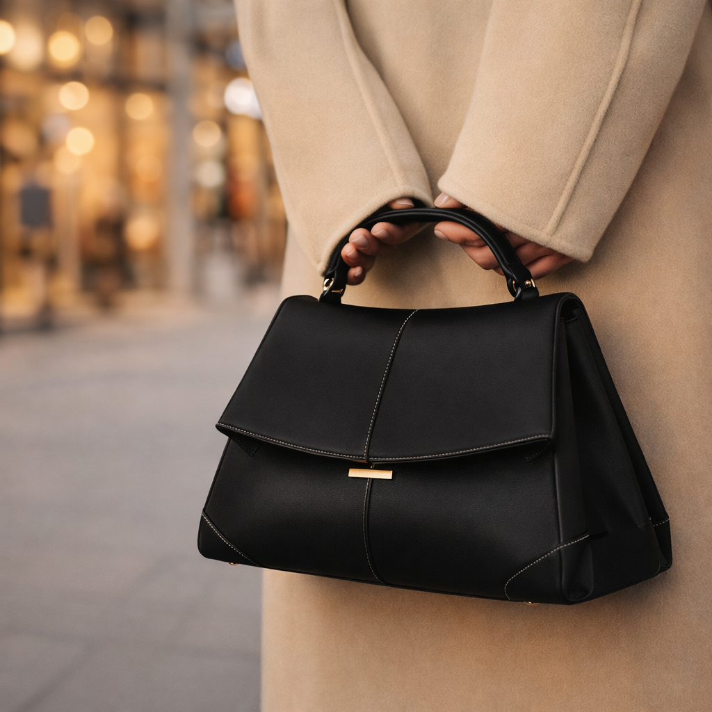 Women's Genuine Leather Structured Handbag