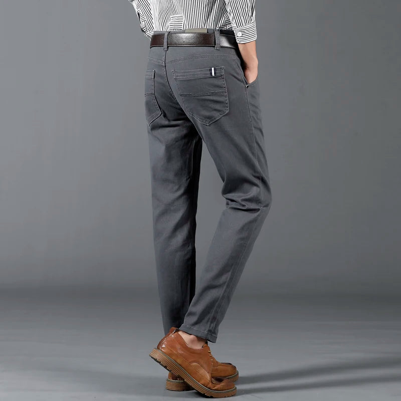 Men's Slim-Fit Cotton Dress Pants