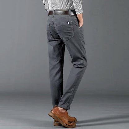 Men's Slim-Fit Cotton Dress Pants