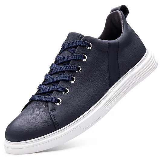 Men's Genuine Leather Low-Top Sneakers