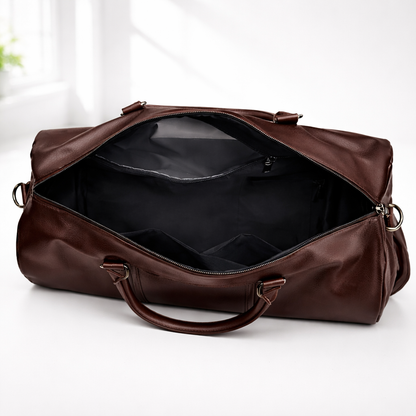Men's Full-Grain Leather Duffle Bag