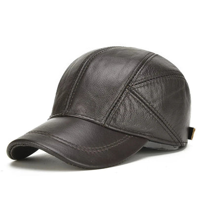 Caruso Genuine Leather Vintage Adjustable Cap