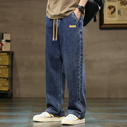 Harlow Drawstring Wide-Leg Denim Jeans