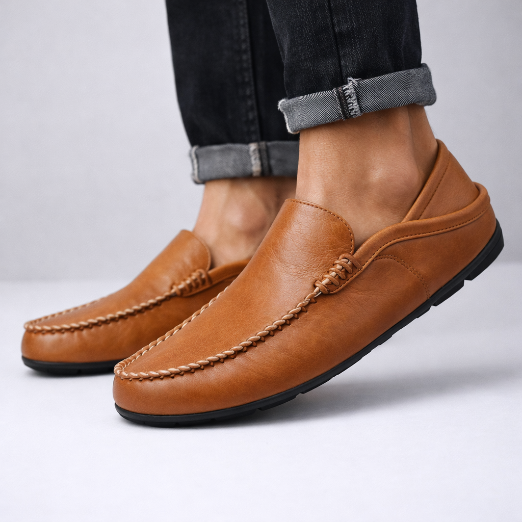 Men's Genuine Leather Orthopedic Slip-On Loafers