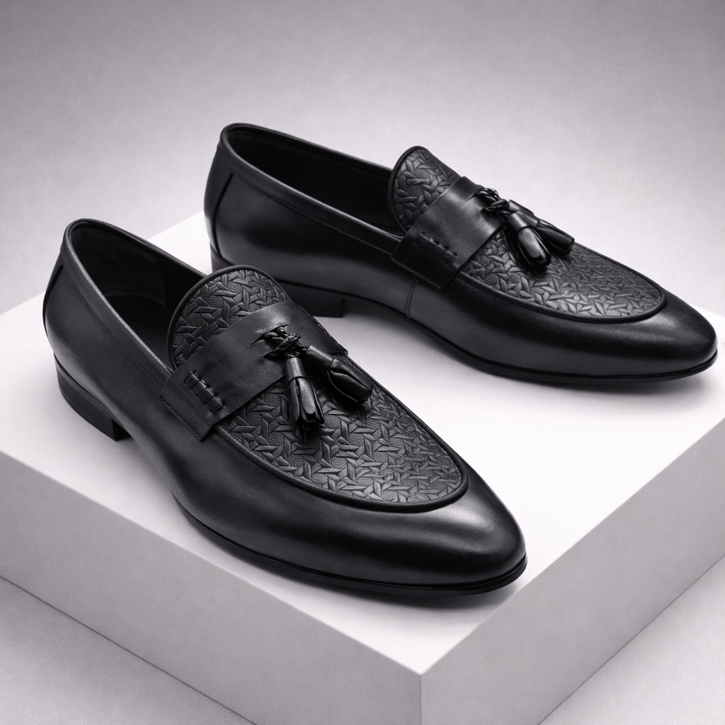 Men's Genuine Leather Tassel Slip-On Orthopedic Shoes