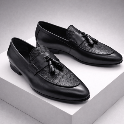Men's Genuine Leather Tassel Slip-On Orthopedic Shoes