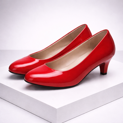 Women's Glossy Leather Orthopedic Pumps