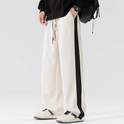 Drexel Wide-Leg Sweatpants With Side Stripe