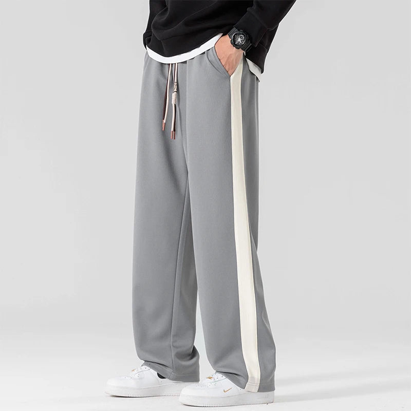 Drexel Wide-Leg Sweatpants With Side Stripe