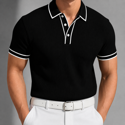 Men's Knit Button-Up Shirt – Navy