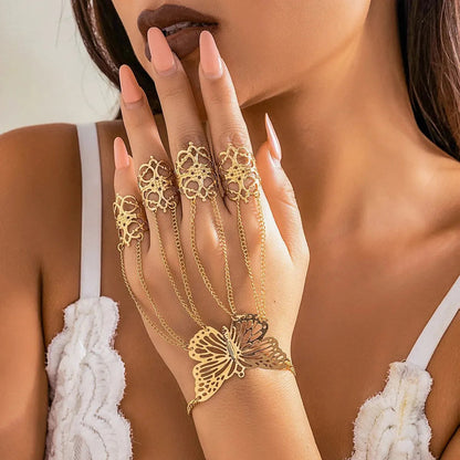 Women's Butterfly Chain Ring Set