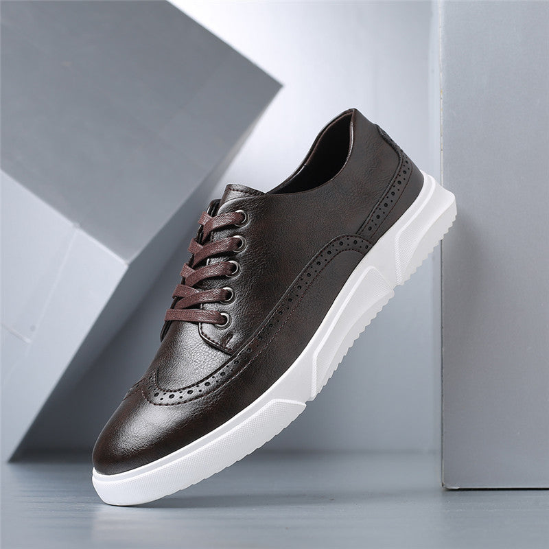 Men's Genuine Leather Orthopedic Low-Top Sneakers
